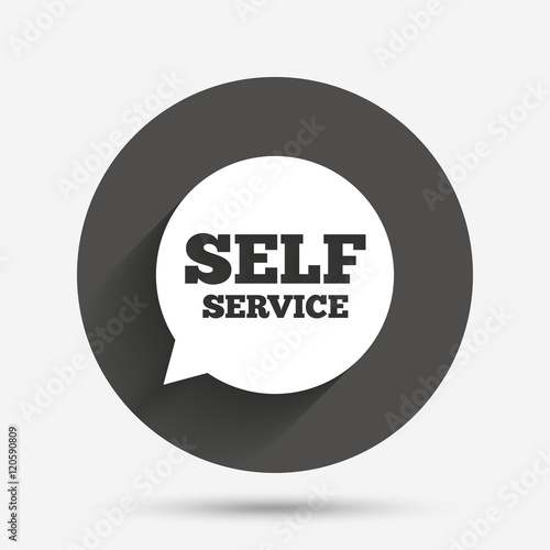 Self service sign icon. Maintenance symbol.