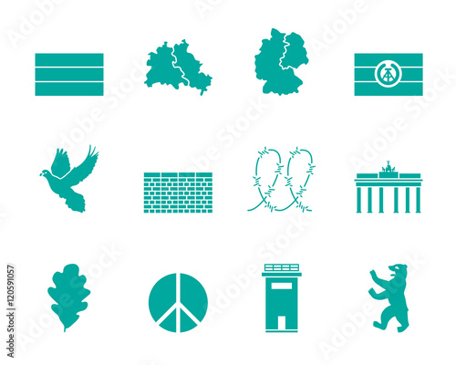 Tag der Deutschen Einheit Iconset - Türkis