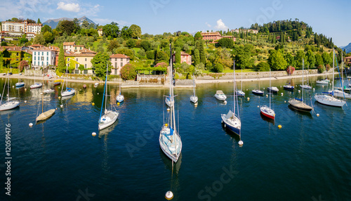 Pescallo - Lago di Como (IT) - Porticciolo - vista aerea photo