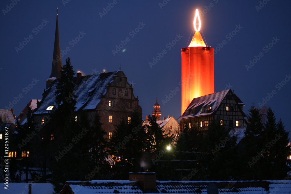 Naklejka premium Schlitz im Winter, Hessen, Germany