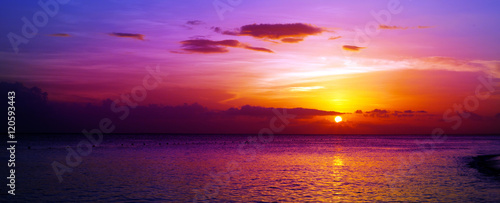 Colorful sea sunset.