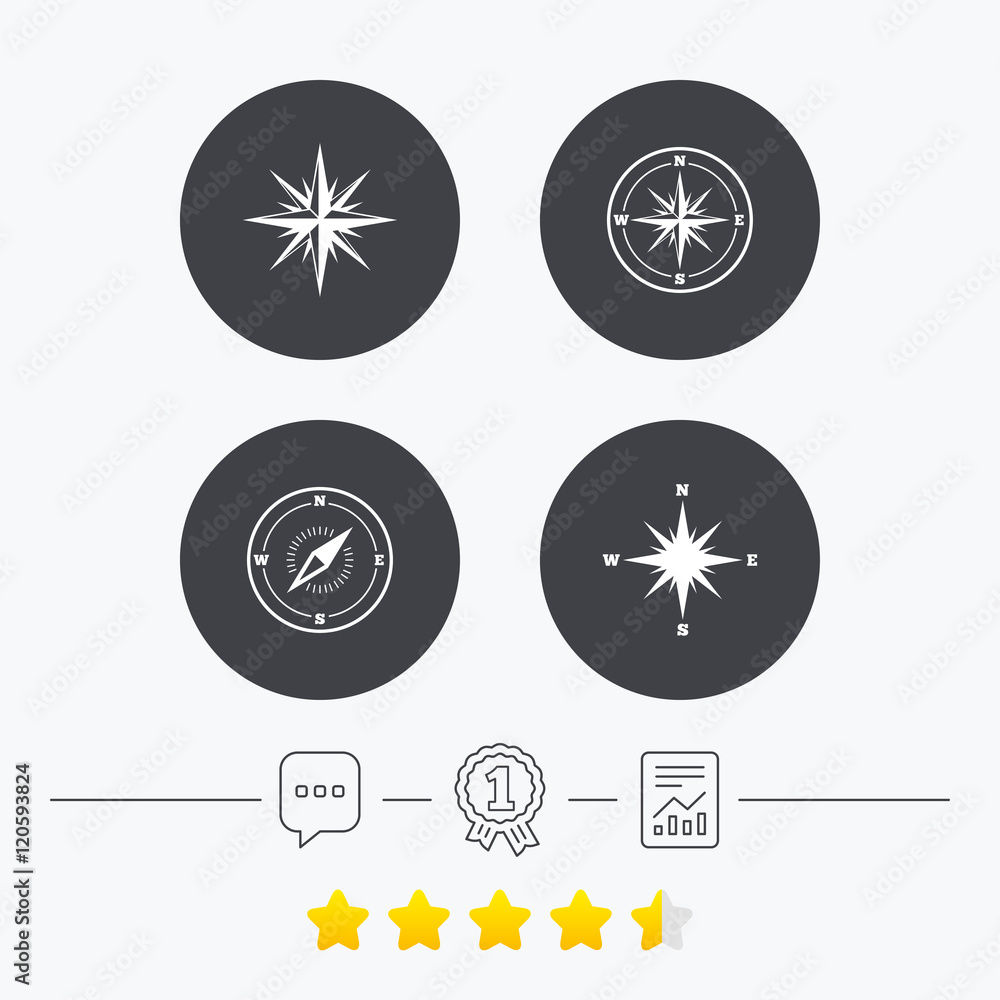 Windrose navigation icons. Compass symbols. Windrose navigation icons. Compass symbols.