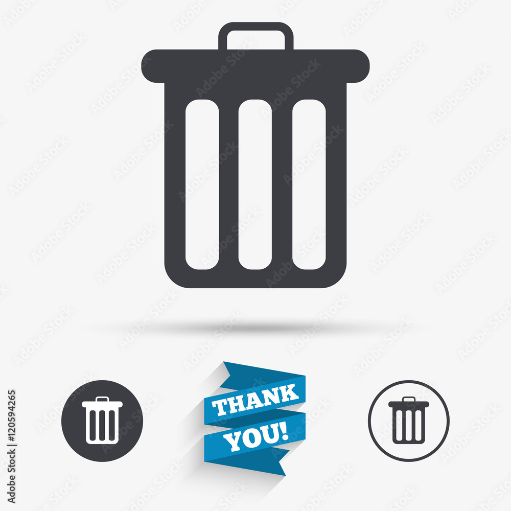 Recycle bin sign icon. Bin symbol. Recycle bin sign icon. Bin symbol.