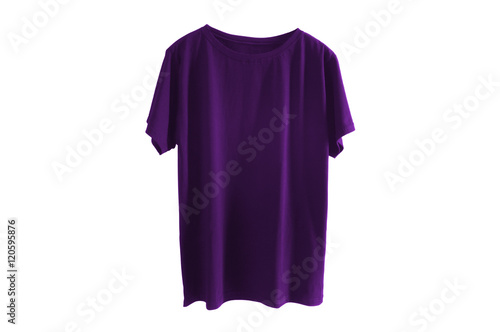 Purple shirt isolated on white background