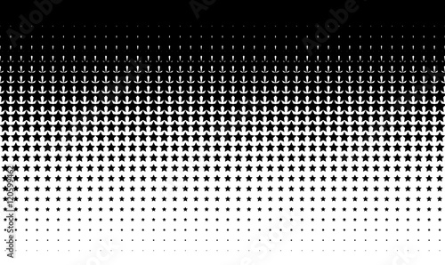 Gradient background with stars Halftone dots design