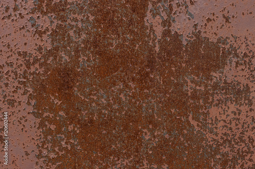 Background. The texture of the old rusty metal plate with cracked paint