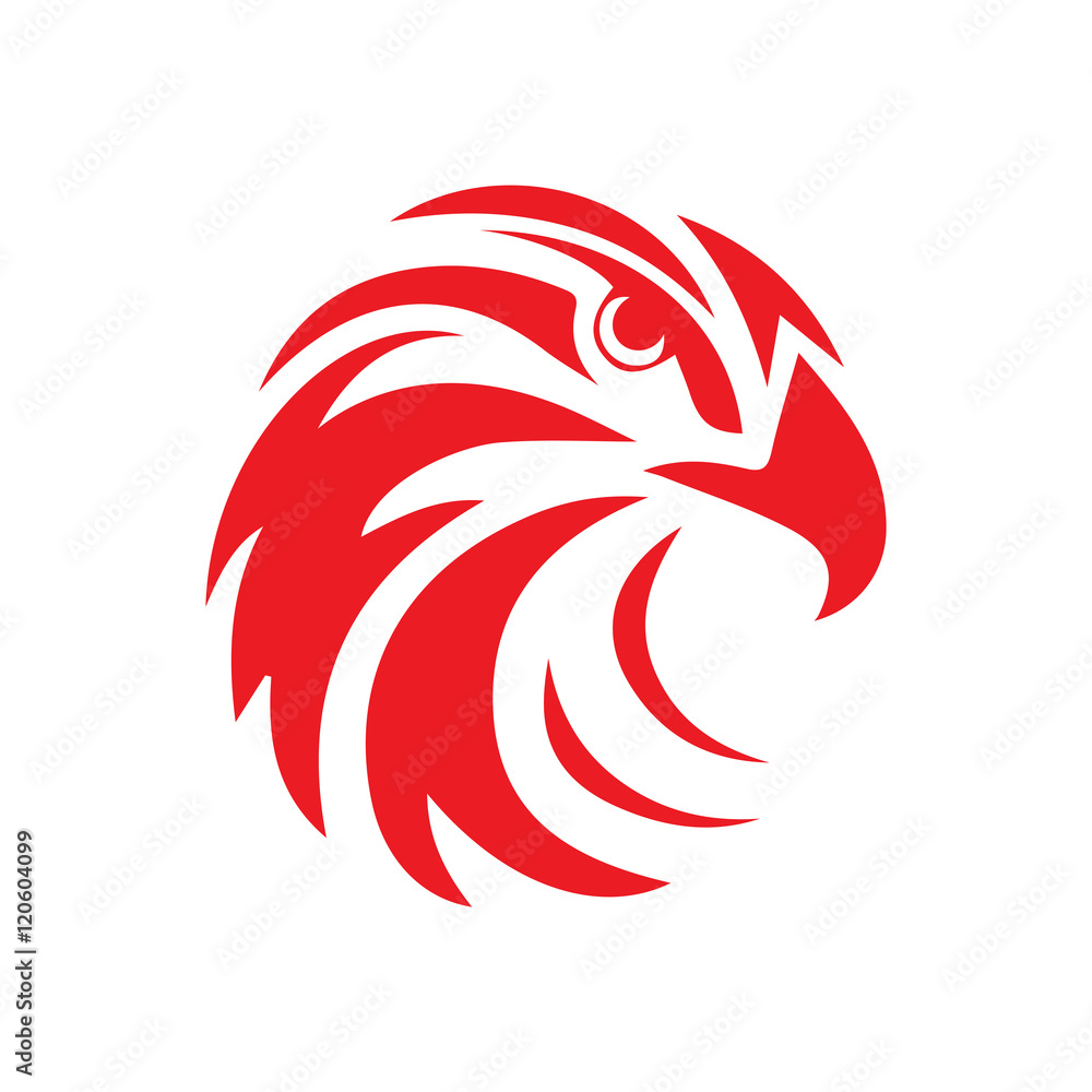 Celtic Bird Logo design linear. Eagle falcon hawk Logotype icon Celtic Bird Logo design linear. Eagle falcon hawk Logotype icon