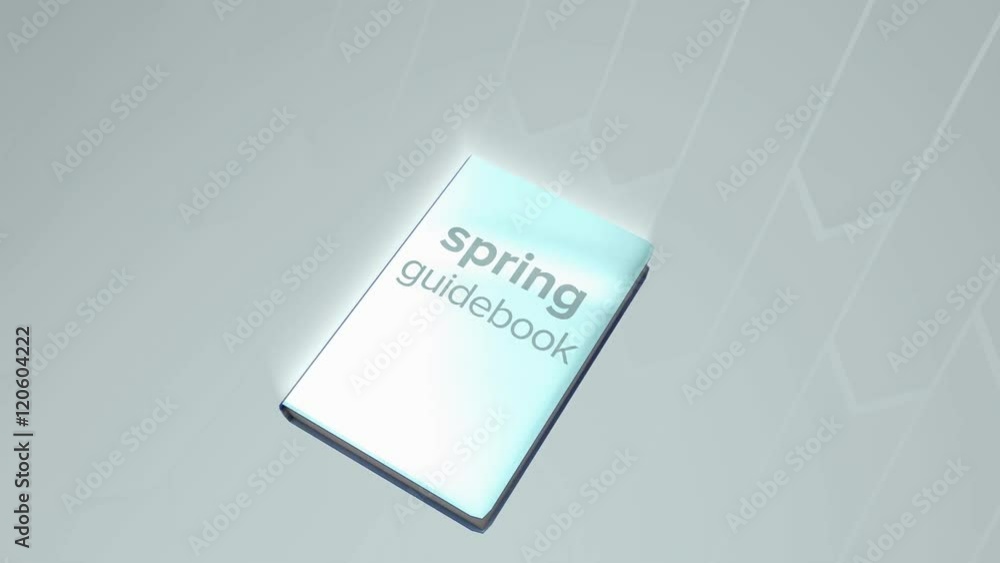 Computer generated, Spring guidebook zoom in animation Computer generated, Spring guidebook zoom in animation