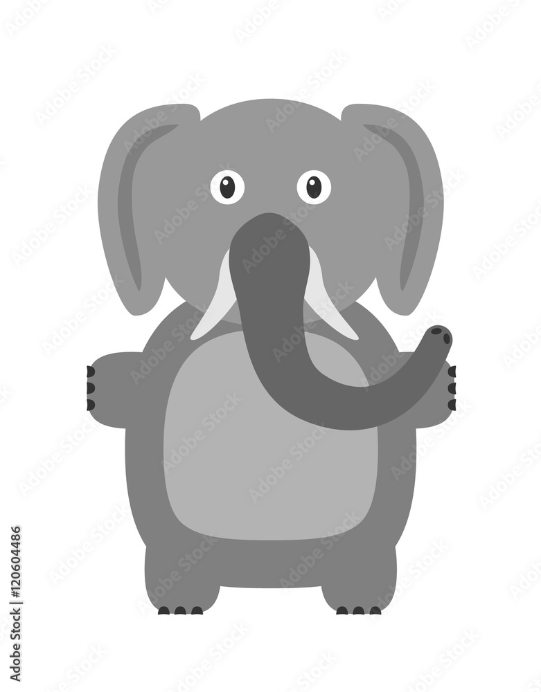 Funny elephant character Funny elephant character