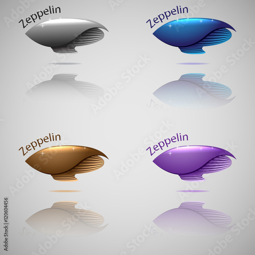 Zeppelin logo design, eps10 vector