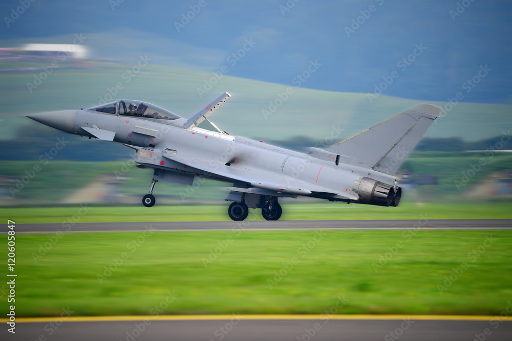 Eurofighter Typhoon just starting from runway