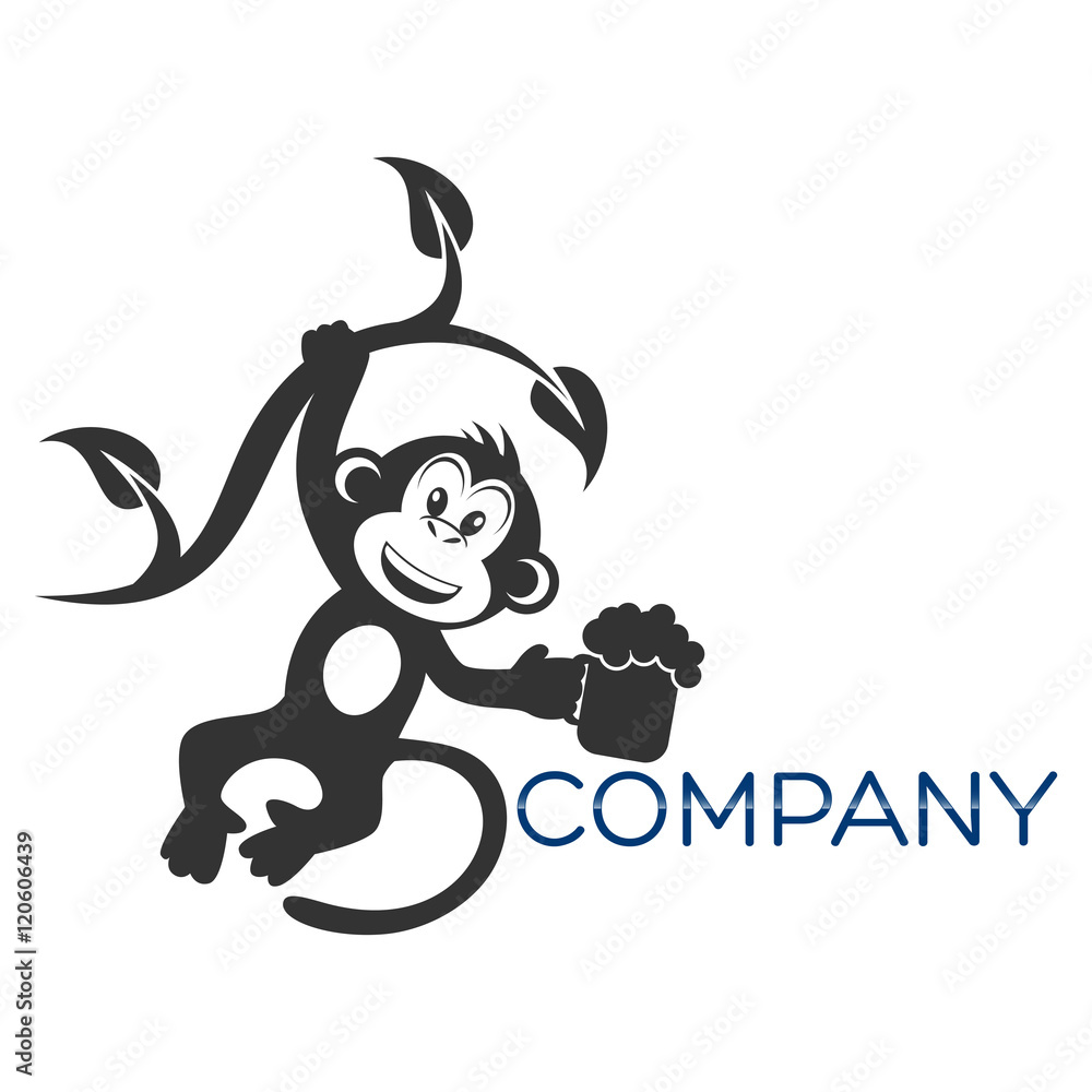 Obraz premium monkey logo