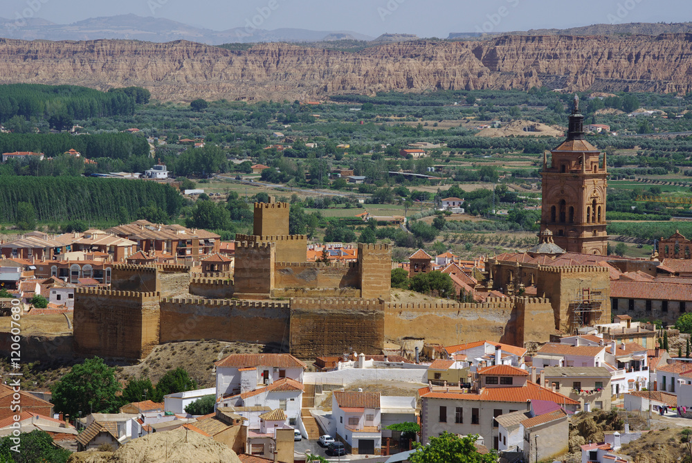 Alcazaba (a Moorish fortress) in Guadix, Andalusia, Spain