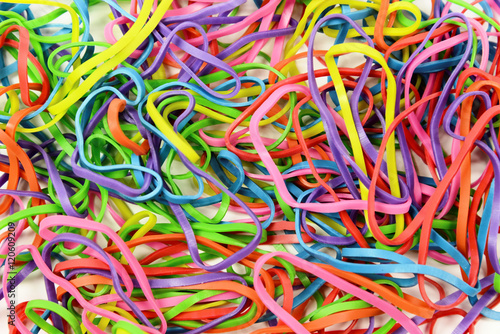 group of colored rubber bands © gangiskhan