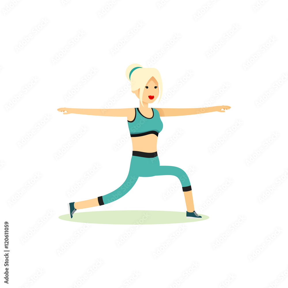 Fototapeta premium Girl posing pose yoga