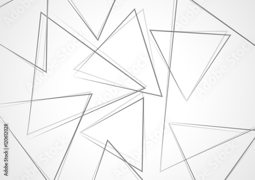 Abstract minimal geometric gray triangles shapes design backgrou