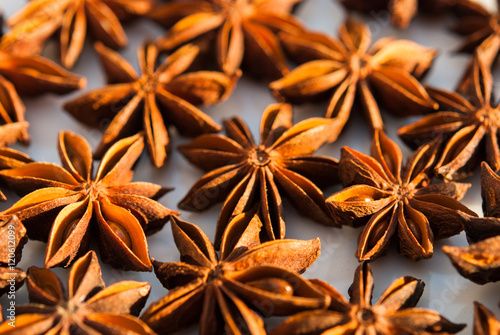 anise stars as a background closeup