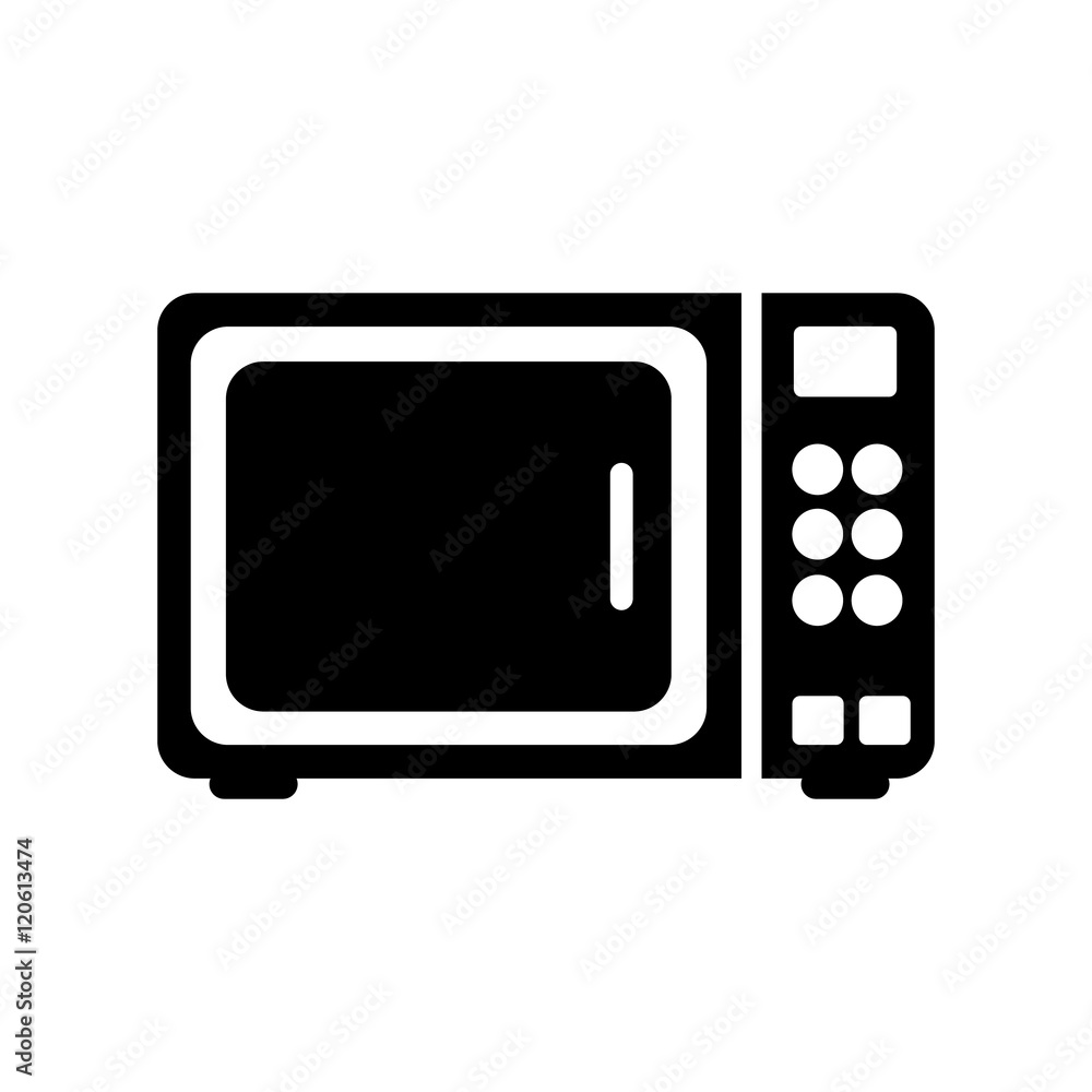 Microwave icon. Flat design. Vector illustration Microwave icon. Flat design. Vector illustration