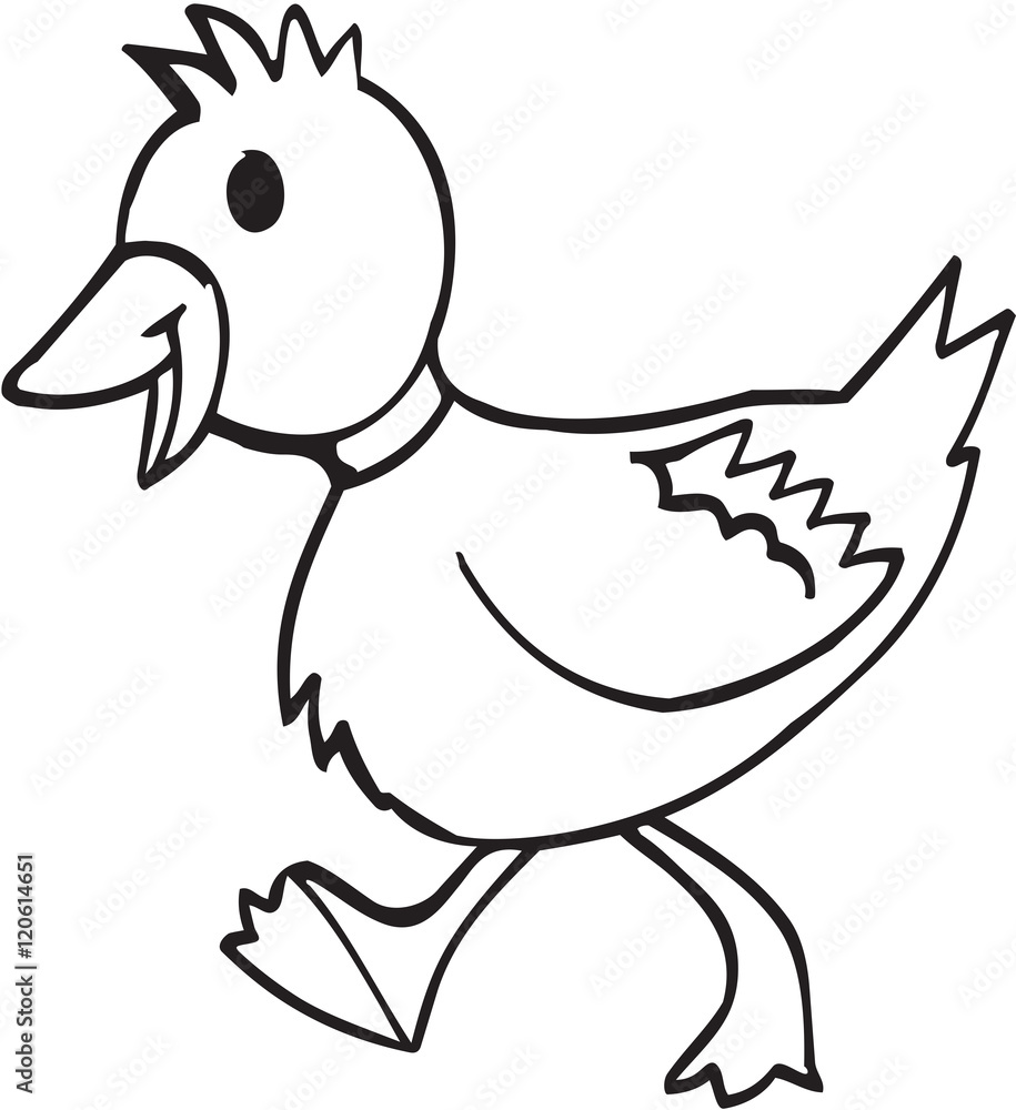 Doodle Duck Vector Illustration Art Doodle Duck Vector Illustration Art