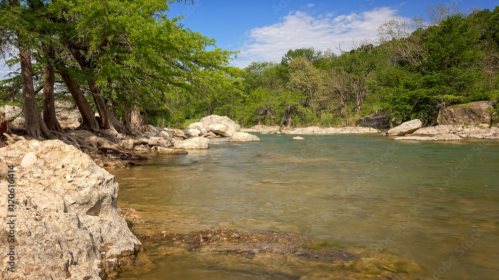 Pedernales River Runs Through Pedernales State Park, Texas