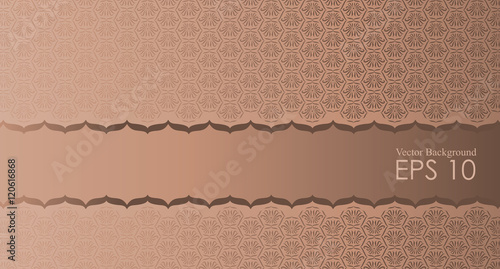 Decorative background, cooper color with flower patterns