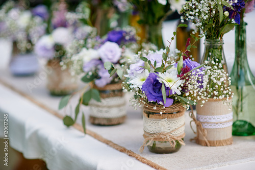 beautiful decor of flowers at the wedding ceremony