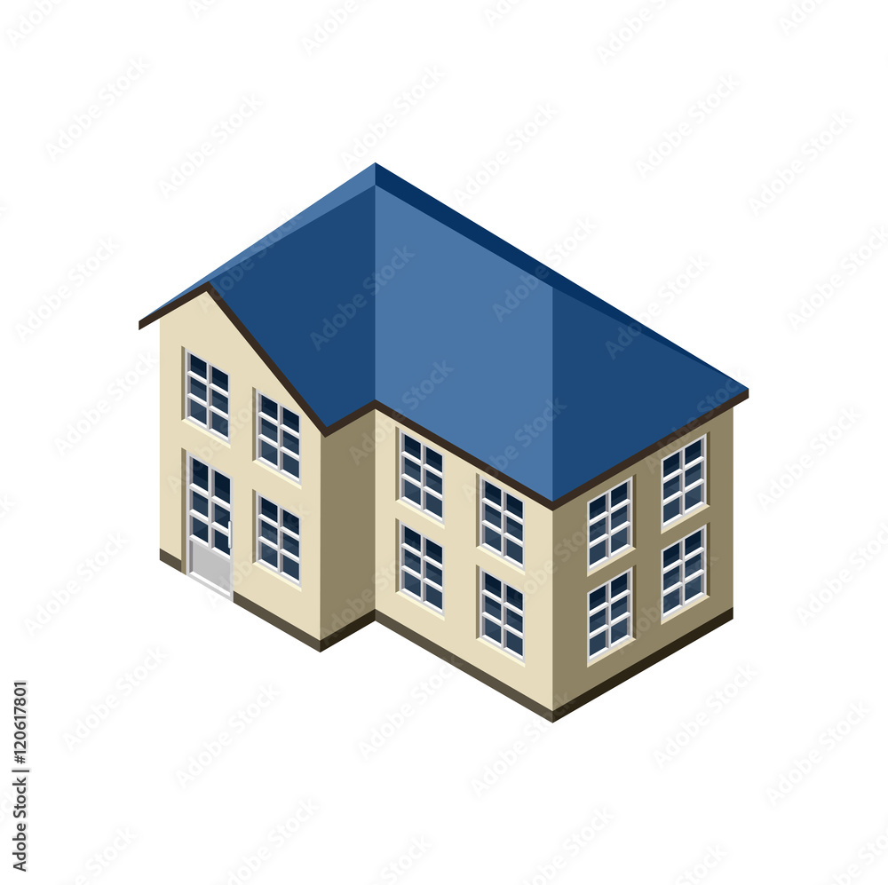 3D Isometric House 3D Isometric House