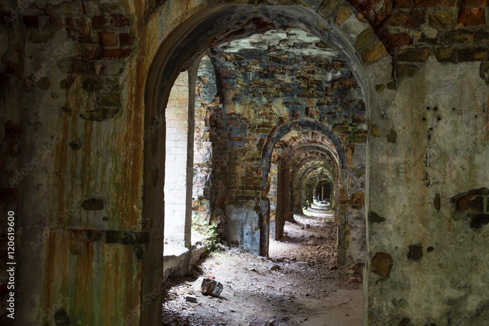  Ruins  inside the fort Tarakanovskiy. Ukraine