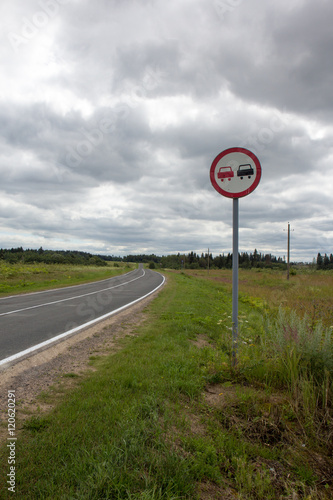 Overtaking prohibited roadsign