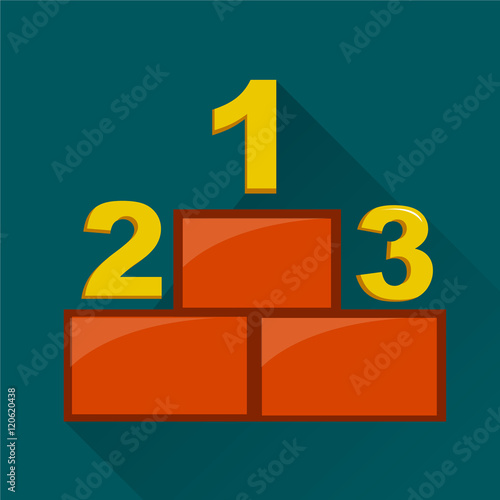 Pedestal. Vector flat icon