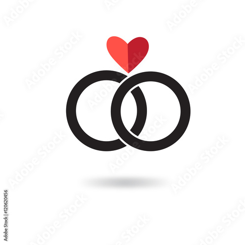 Graphic engagement rings sign