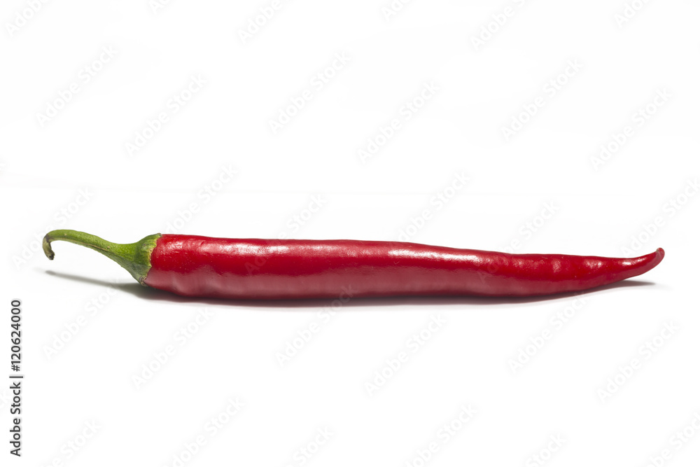 Red Pepper pod isolated