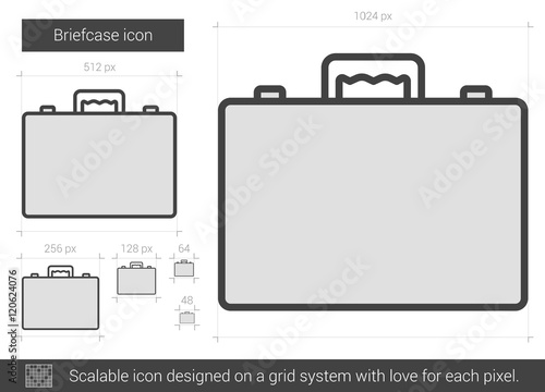 Briefcase line icon.