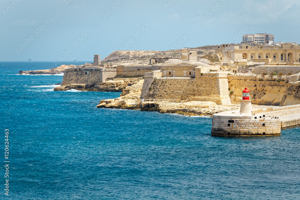 View of Fort Rinella from St. Elmo, Valletta