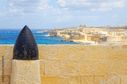 View of Fort Rinella from the War Museum, Valletta photo