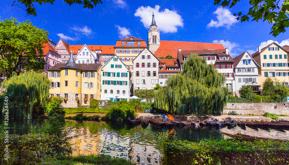 Beautiful romanric medieval town Tubingen, Germany