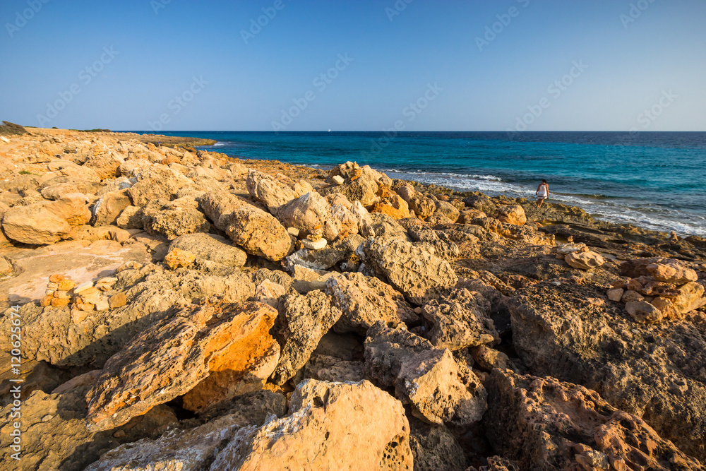 Ocean view from the Cap de Ses Salines, Mallorca, Baleares