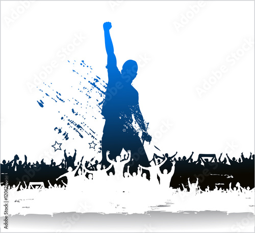 Advertising poster for sports championships and music concerts