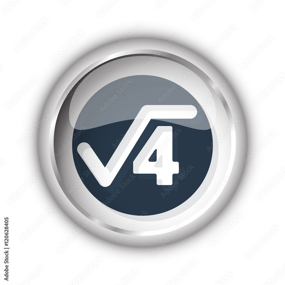 Web button with black Square Root icon on white background Web button with black Square Root icon on white background