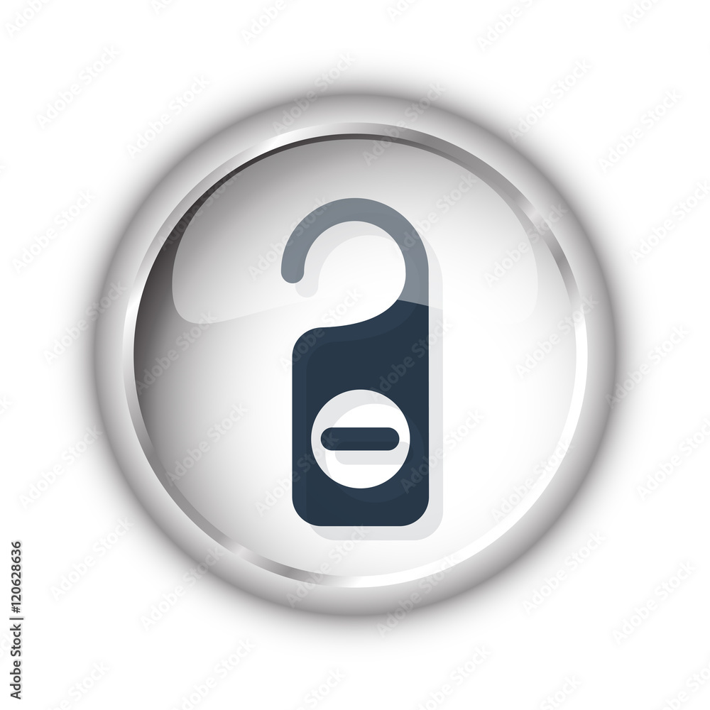 Web button with black Hotel Hanger icon on white background Web button with black Hotel Hanger icon on white background