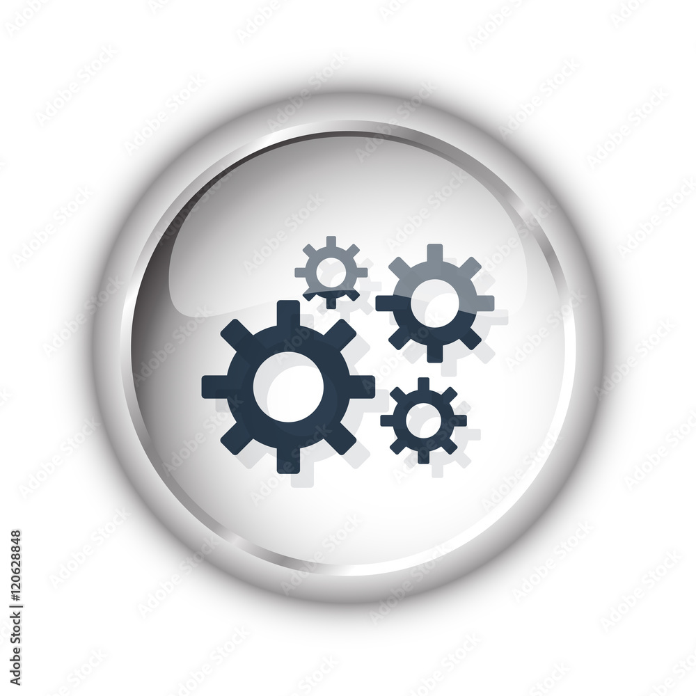 Web button with black Process icon on white background Web button with black Process icon on white background