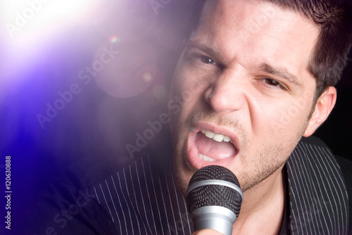 Singing Man in Spotlight