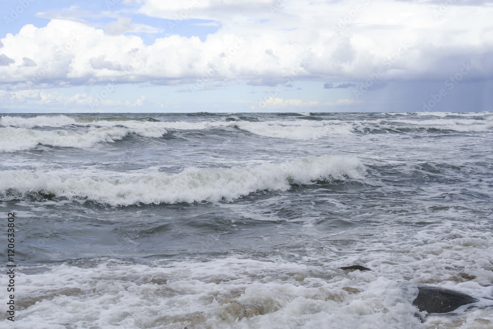 cold northern Baltic Sea, the waves, the wind storm cold northern Baltic Sea, the waves, the wind storm