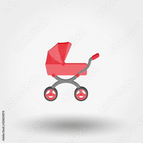 Baby carriage. Vector