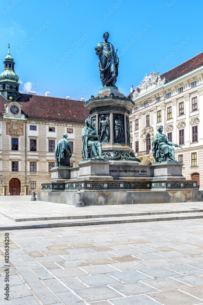 Monument to Emperor Franz I of Austria in Hofburg. Vienna.
