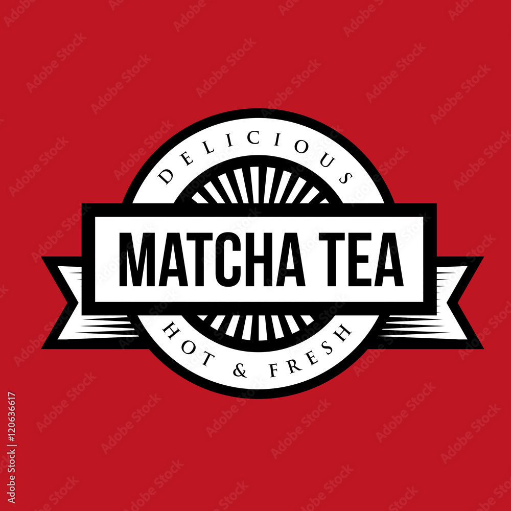 Fototapeta premium Vintage Machta Tea sign or logo