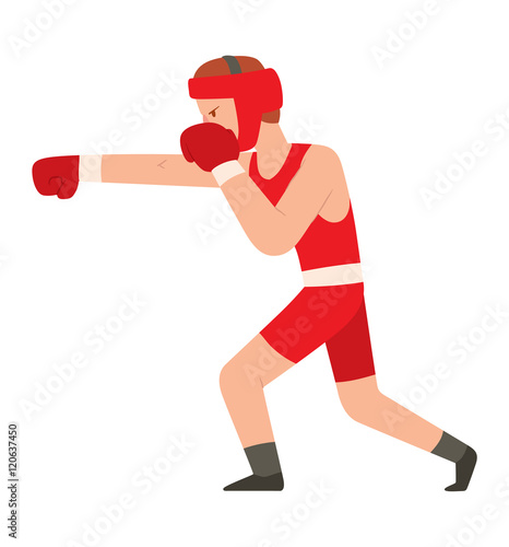 Fighter man vector