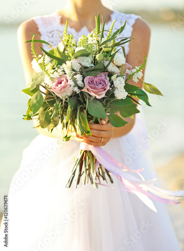 Bride with beautiful bouque...
