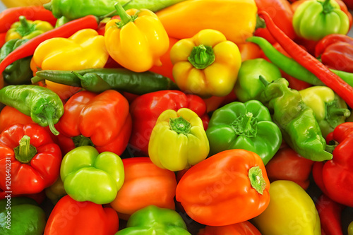 Fresh peppers background