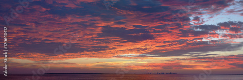 Panorama of Pensacola Bay Sunrise